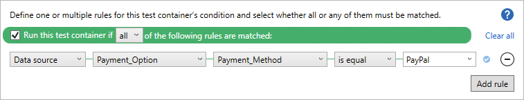 Conditions Payment Methods