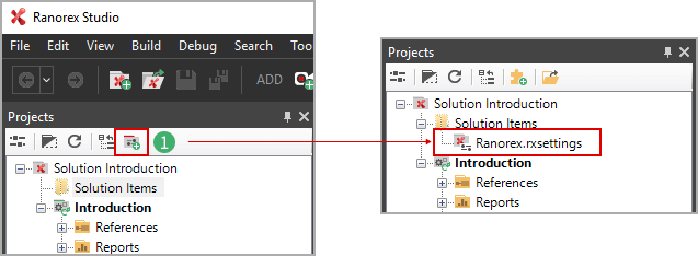 Creating a solution settings file