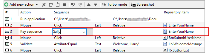 Manual change of text input