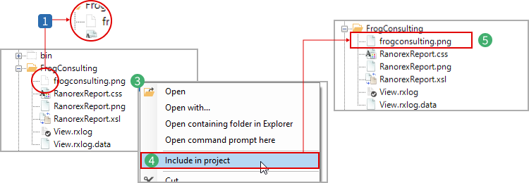 Including custom file(s) into project