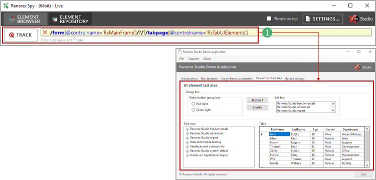 'Any' wildcard example 'Any' wildcard example