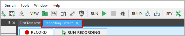 Changing to Recorder view