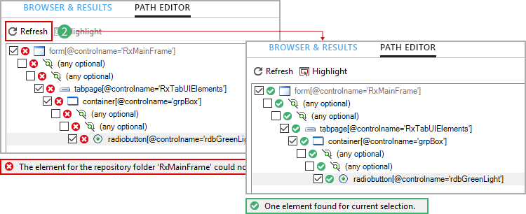 Solution to UI-element not found error