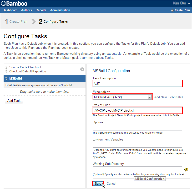Bamboo Add MSBuild Task 02