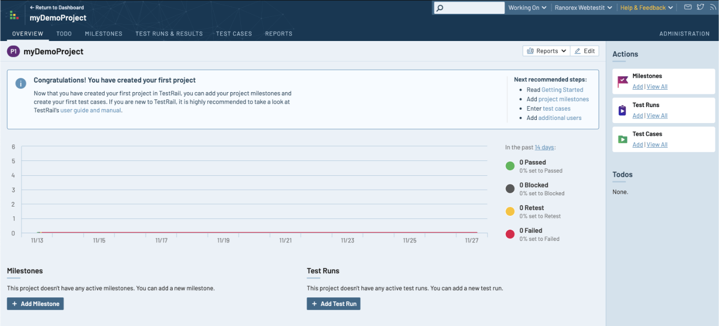 Test Case Management with TestRail and Ranorex Webtestit - Ranorex