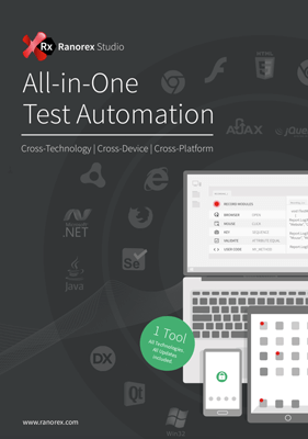 Ranorex Studio's automated functional testing tools