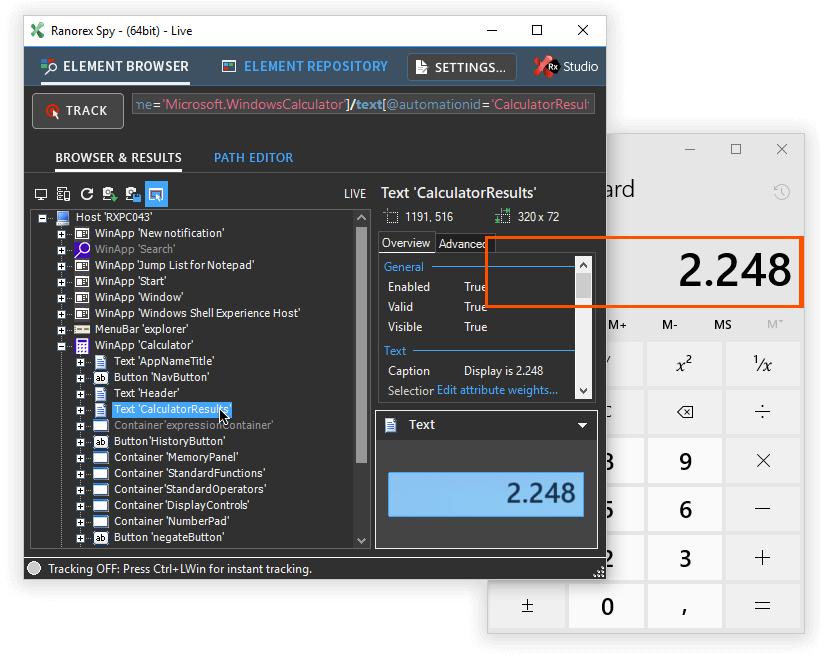 Analyze effortlessly with Ranorex Spy