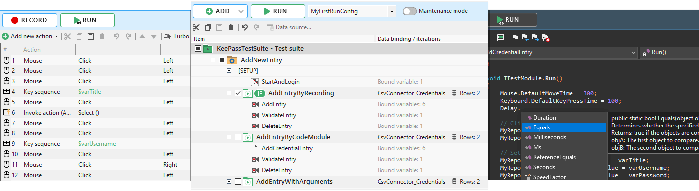 Choose Ranorex for flexible keyword-driven testing